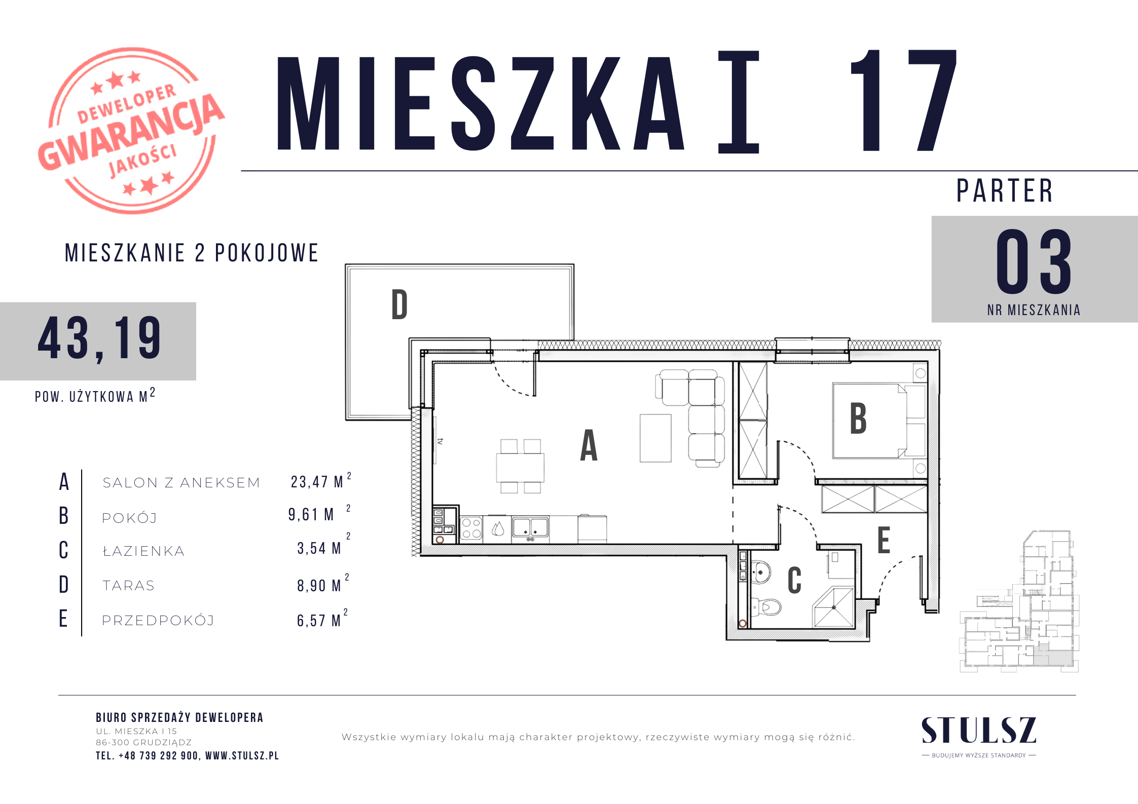 Mieszka 17 m3